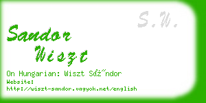 sandor wiszt business card